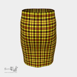 Scottish Jardine Clan Tartan Womens Pencil Skirt Tartan Fitted Skirt
