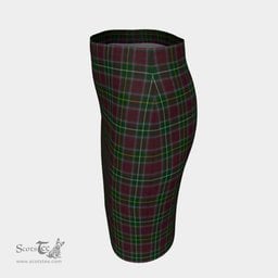 Scottish Crosbie Clan Tartan Womens Pencil Skirt Tartan Fitted Skirt
