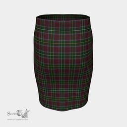 Scottish Crosbie Clan Tartan Womens Pencil Skirt Tartan Fitted Skirt