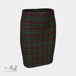 Scottish Crosbie Clan Tartan Womens Pencil Skirt Tartan Fitted Skirt