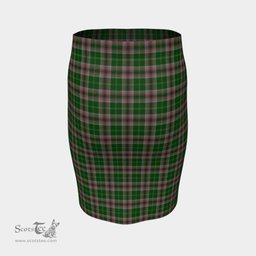 Scottish Gray Hunting Clan Tartan Womens Pencil Skirt Tartan Fitted Skirt