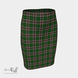 Scottish Gray Hunting Clan Tartan Womens Pencil Skirt Tartan Fitted Skirt