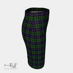 Scottish Forsyth Modern Clan Tartan Womens Pencil Skirt Tartan Fitted Skirt