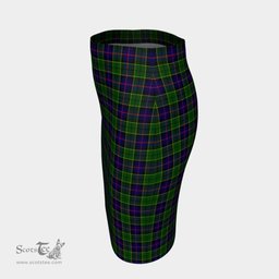 Scottish Forsyth Modern Clan Tartan Womens Pencil Skirt Tartan Fitted Skirt