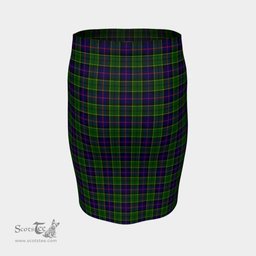Scottish Forsyth Modern Clan Tartan Womens Pencil Skirt Tartan Fitted Skirt
