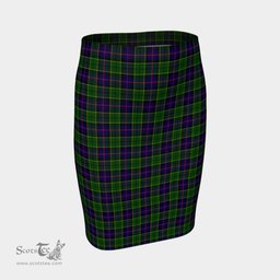 Scottish Forsyth Modern Clan Tartan Womens Pencil Skirt Tartan Fitted Skirt