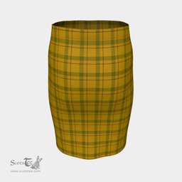Scottish Houston Clan Tartan Womens Pencil Skirt Tartan Fitted Skirt