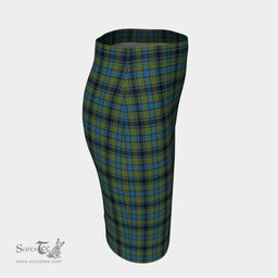 Scottish Gillies Ancient Clan Tartan Womens Pencil Skirt Tartan Fitted Skirt