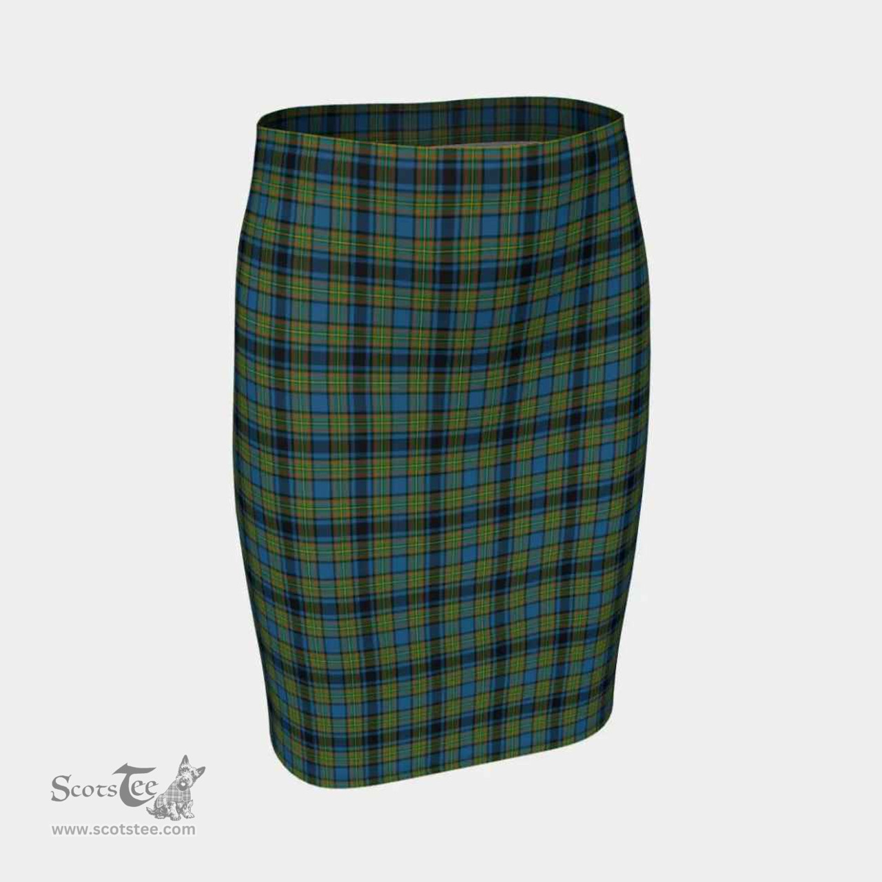 Scottish Gillies Ancient Clan Tartan Womens Pencil Skirt Tartan Fitted Skirt