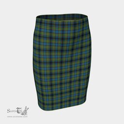 Scottish Gillies Ancient Clan Tartan Womens Pencil Skirt Tartan Fitted Skirt