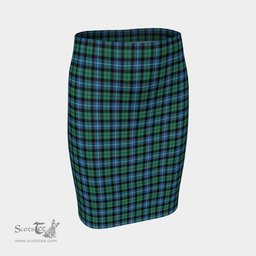 Scottish Galbraith Ancient Clan Tartan Womens Pencil Skirt Tartan Fitted Skirt
