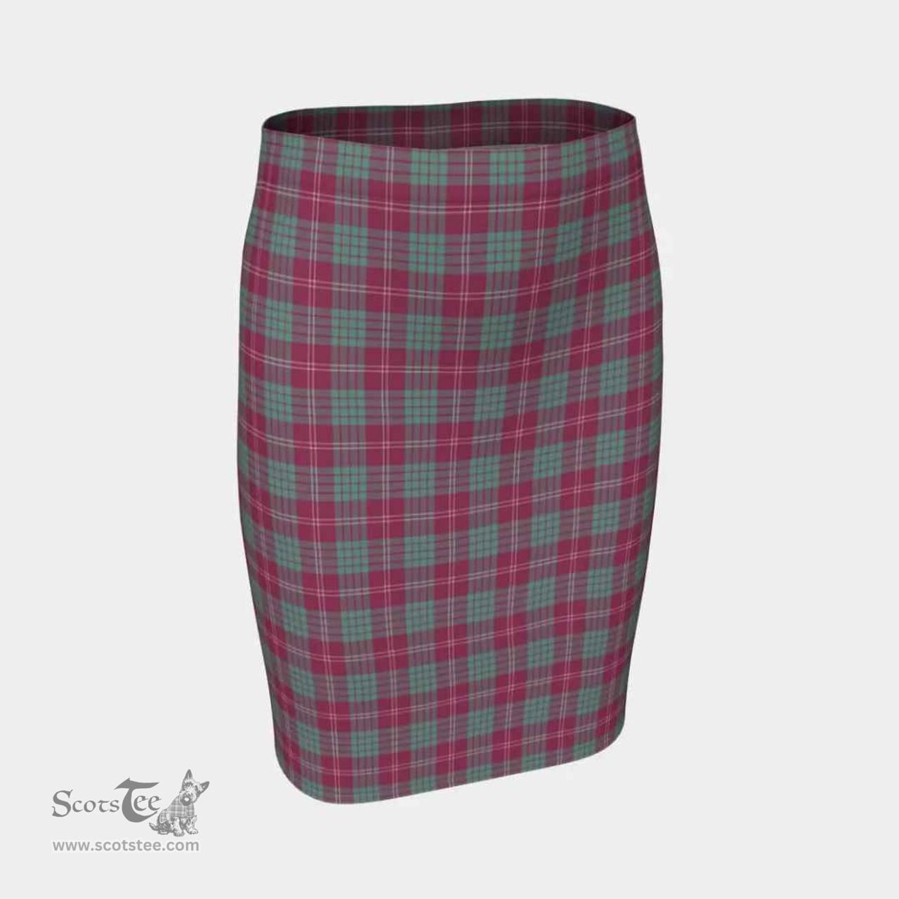 Scottish Crawford Ancient Clan Tartan Womens Pencil Skirt Tartan Fitted Skirt