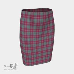 Scottish Crawford Ancient Clan Tartan Womens Pencil Skirt Tartan Fitted Skirt