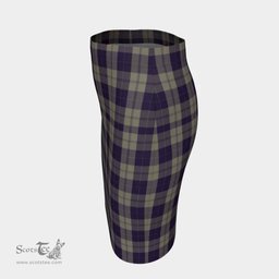 Scottish Cunningham Dress Blue Dancers Clan Tartan Womens Pencil Skirt Tartan Fitted Skirt