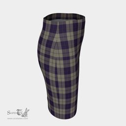 Scottish Cunningham Dress Blue Dancers Clan Tartan Womens Pencil Skirt Tartan Fitted Skirt