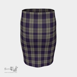 Scottish Cunningham Dress Blue Dancers Clan Tartan Womens Pencil Skirt Tartan Fitted Skirt
