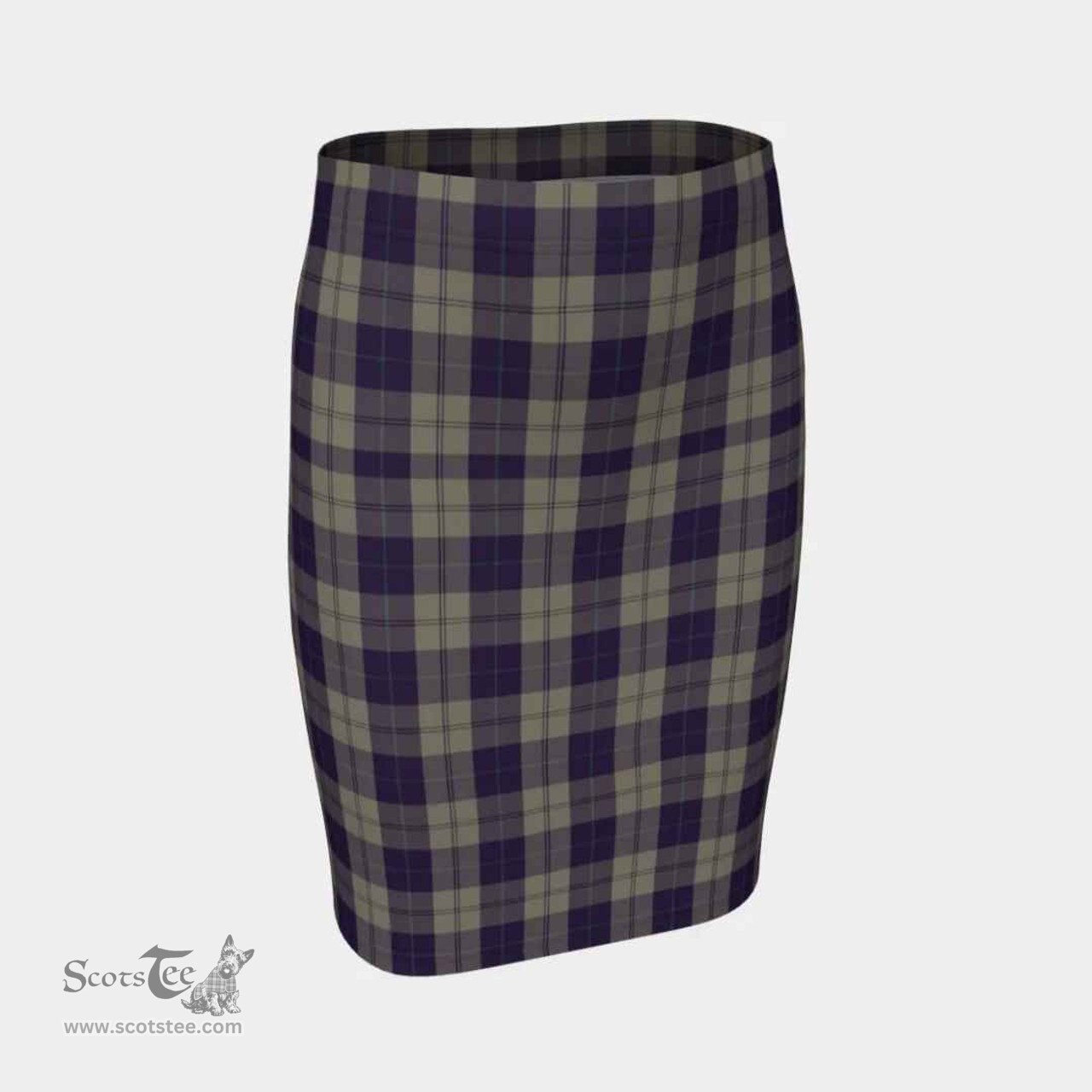 Scottish Cunningham Dress Blue Dancers Clan Tartan Womens Pencil Skirt Tartan Fitted Skirt