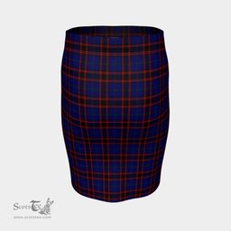 Scottish Home Modern Clan Tartan Womens Pencil Skirt Tartan Fitted Skirt
