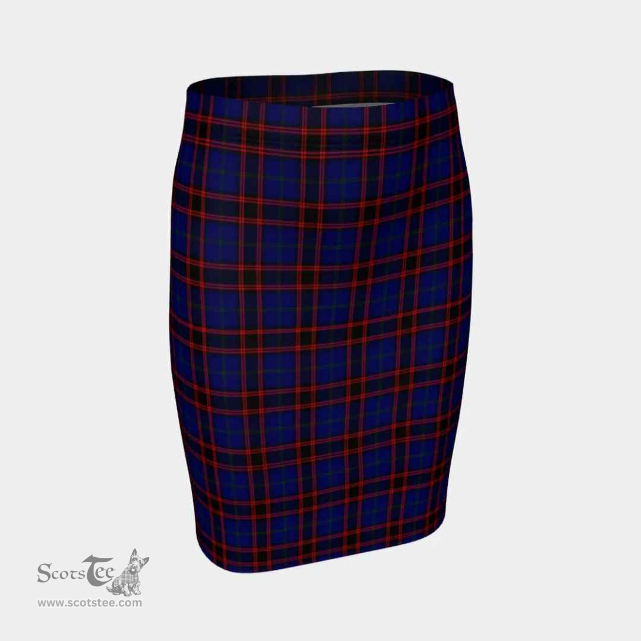 Scottish Home Modern Clan Tartan Womens Pencil Skirt Tartan Fitted Skirt