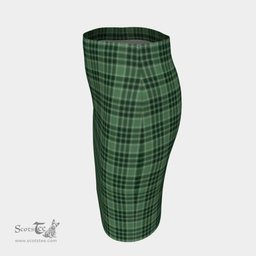 Scottish MacDonald Lord of the Isles Hunting Clan Tartan Womens Pencil Skirt Tartan Fitted Skirt