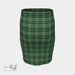 Scottish MacDonald Lord of the Isles Hunting Clan Tartan Womens Pencil Skirt Tartan Fitted Skirt