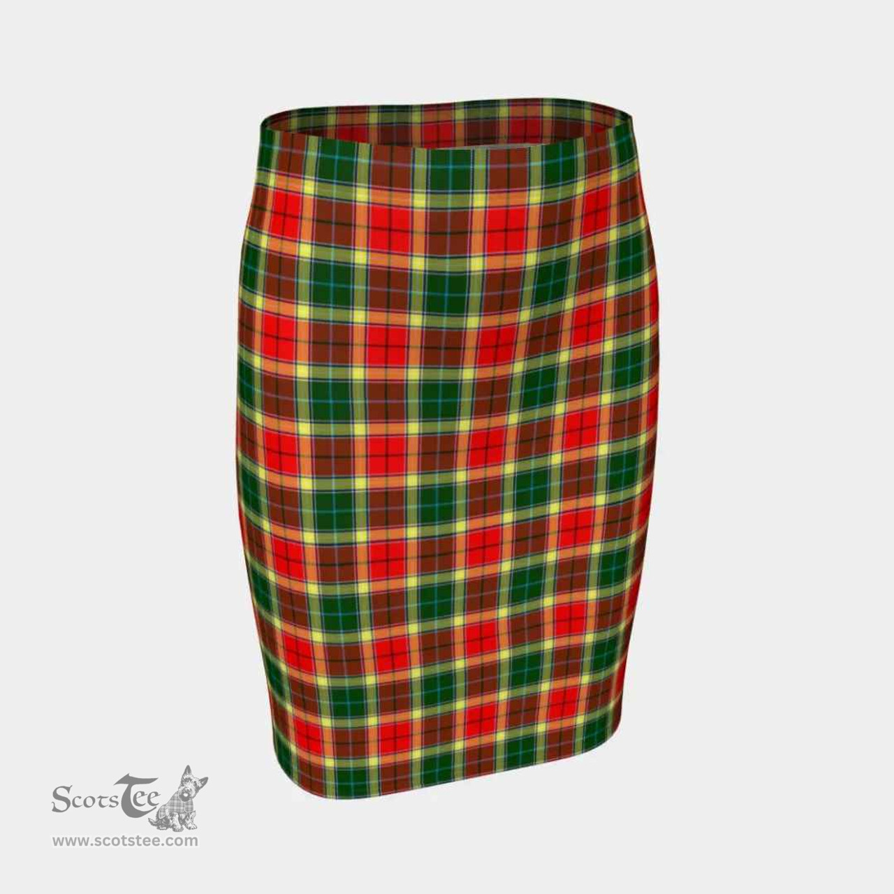 Scottish Gibbs Clan Tartan Womens Pencil Skirt Tartan Fitted Skirt