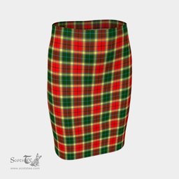 Scottish Gibbs Clan Tartan Womens Pencil Skirt Tartan Fitted Skirt