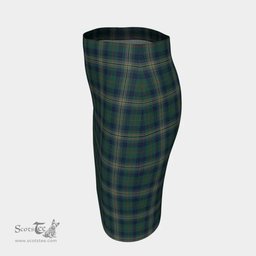 Scottish Kennedy Modern Clan Tartan Womens Pencil Skirt Tartan Fitted Skirt