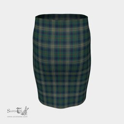 Scottish Kennedy Modern Clan Tartan Womens Pencil Skirt Tartan Fitted Skirt