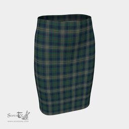 Scottish Kennedy Modern Clan Tartan Womens Pencil Skirt Tartan Fitted Skirt