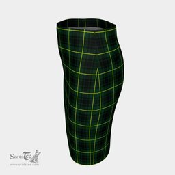 Scottish MacArthur Modern Clan Tartan Womens Pencil Skirt Tartan Fitted Skirt
