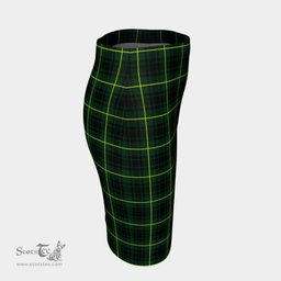 Scottish MacArthur Modern Clan Tartan Womens Pencil Skirt Tartan Fitted Skirt