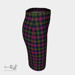 Scottish Logan Modern Clan Tartan Womens Pencil Skirt Tartan Fitted Skirt
