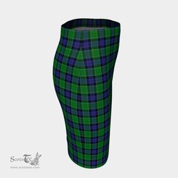 Scottish Graham of Menteith Modern Clan Tartan Womens Pencil Skirt Tartan Fitted Skirt