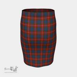 Scottish Fraser Ancient Clan Tartan Womens Pencil Skirt Tartan Fitted Skirt