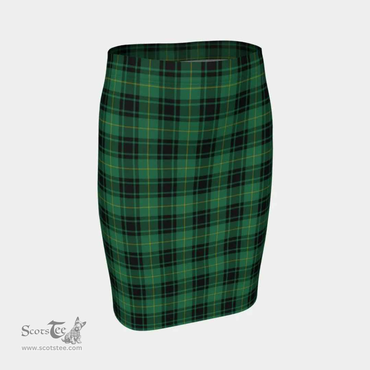 Scottish MacArthur Ancient Clan Tartan Womens Pencil Skirt Tartan Fitted Skirt