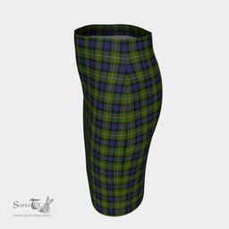 Scottish Fergusson Modern Clan Tartan Womens Pencil Skirt Tartan Fitted Skirt