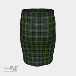 Scottish Fergusson Modern Clan Tartan Womens Pencil Skirt Tartan Fitted Skirt