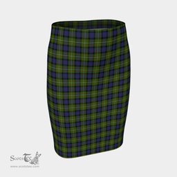 Scottish Fergusson Modern Clan Tartan Womens Pencil Skirt Tartan Fitted Skirt
