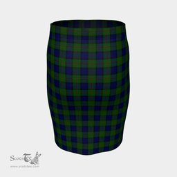 Scottish Dundas Modern Clan Tartan Womens Pencil Skirt Tartan Fitted Skirt