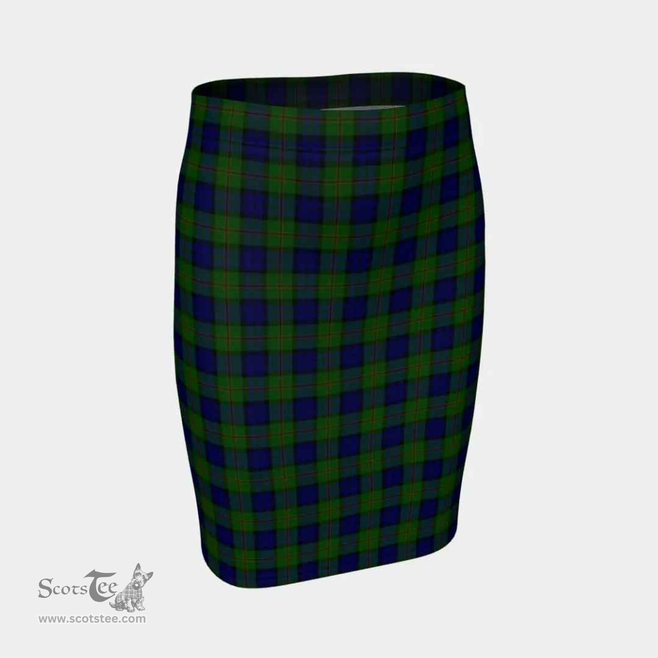 Scottish Dundas Modern Clan Tartan Womens Pencil Skirt Tartan Fitted Skirt