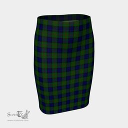 Scottish Dundas Modern Clan Tartan Womens Pencil Skirt Tartan Fitted Skirt