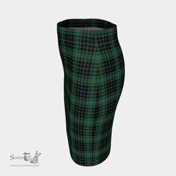 Scottish MacAulay Hunting Ancient Clan Tartan Womens Pencil Skirt Tartan Fitted Skirt