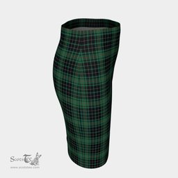 Scottish MacAulay Hunting Ancient Clan Tartan Womens Pencil Skirt Tartan Fitted Skirt