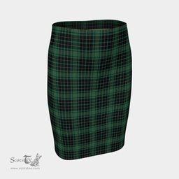 Scottish MacAulay Hunting Ancient Clan Tartan Womens Pencil Skirt Tartan Fitted Skirt