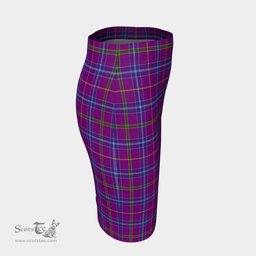 Scottish Jackson Clan Tartan Womens Pencil Skirt Tartan Fitted Skirt