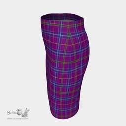 Scottish Jackson Clan Tartan Womens Pencil Skirt Tartan Fitted Skirt