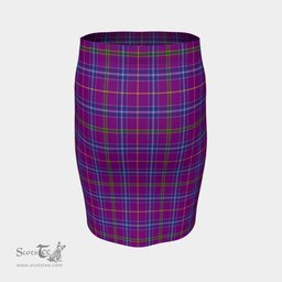 Scottish Jackson Clan Tartan Womens Pencil Skirt Tartan Fitted Skirt