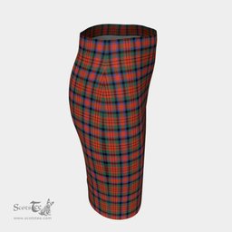 Scottish MacDuff Ancient Clan Tartan Womens Pencil Skirt Tartan Fitted Skirt