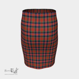 Scottish MacDuff Ancient Clan Tartan Womens Pencil Skirt Tartan Fitted Skirt